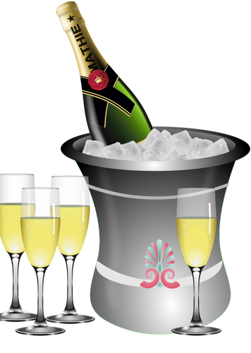 Champagne Serving Clipart