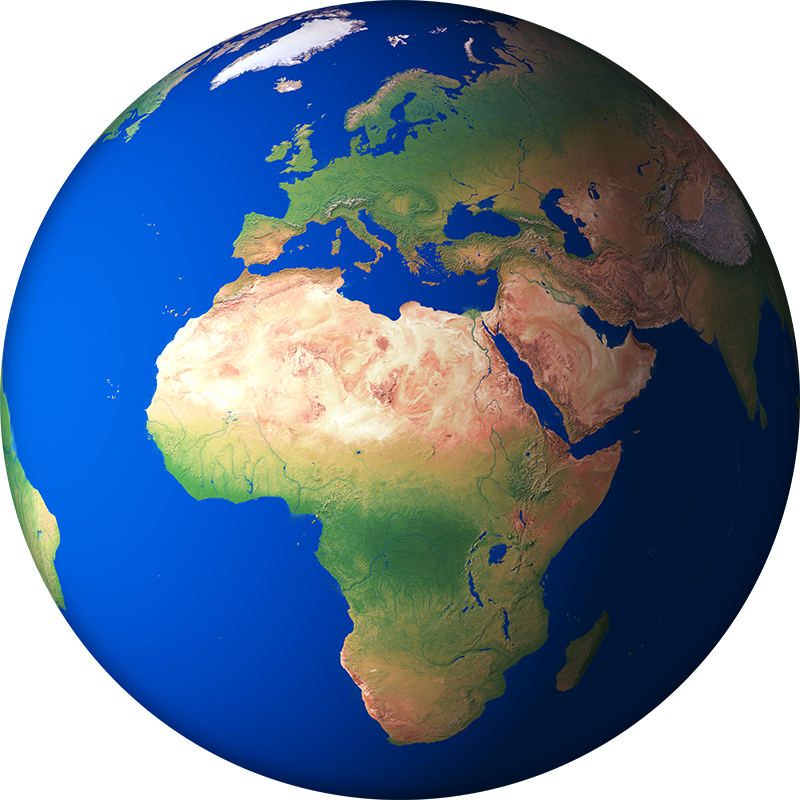 Map North West Africa 3D-Earth-Render-10 Central Sub-Saharan Clipart