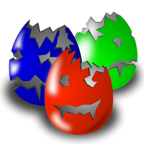 Scary Easter Eggs Clipart