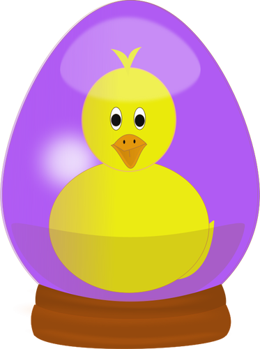 Chick In Easter Egg Globe Clipart