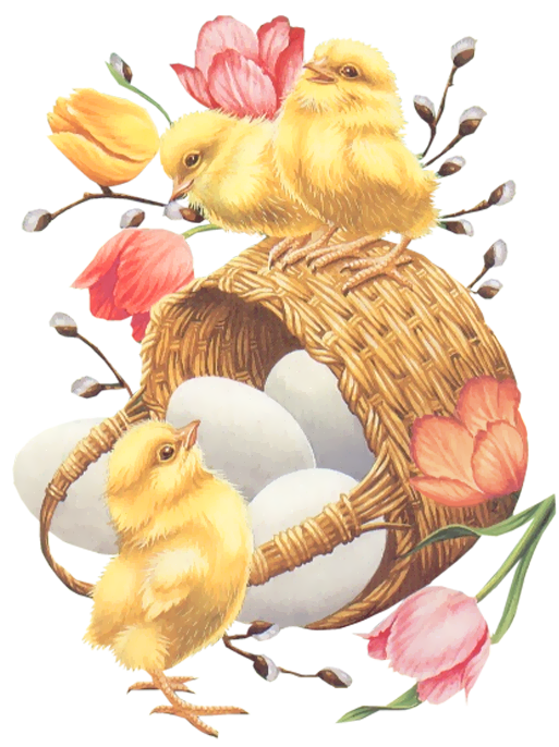 And Picture With Wish Eggs Chickens Greeting Clipart
