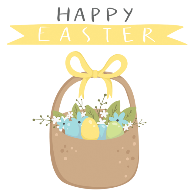 Network Easter Graphics Basket Egg Bunny Portable Clipart