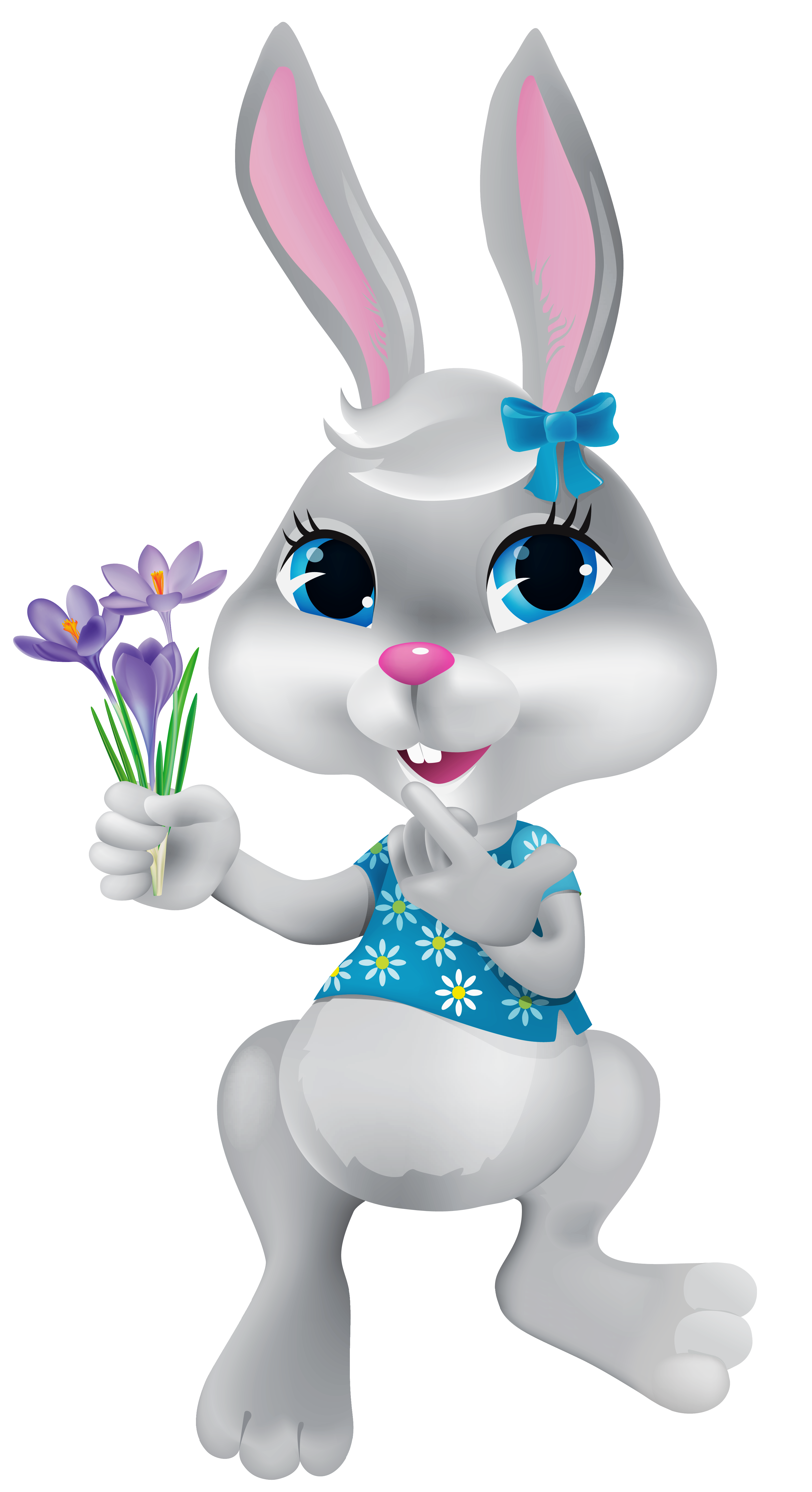 With Picture Easter Bunny Crocuses Download HQ PNG Clipart