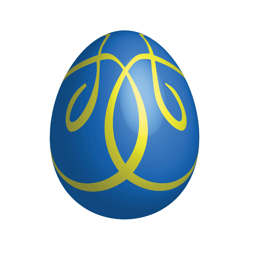 Blue With Easter Yellow Large Euclidean Vector Clipart