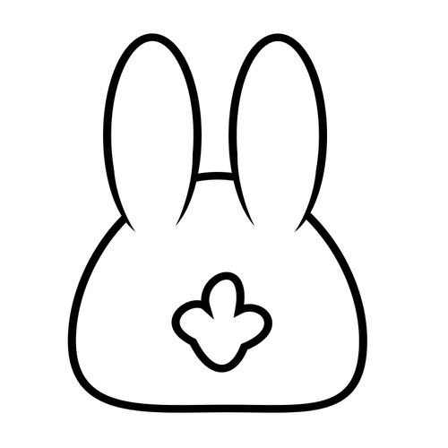 Back Head Of A Spring Bunny Clipart