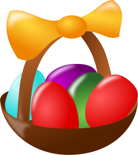 Oval Easter Basket Clipart
