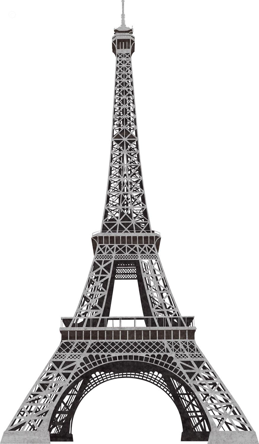 Pictures Eiffel Tower Black And White Clipart