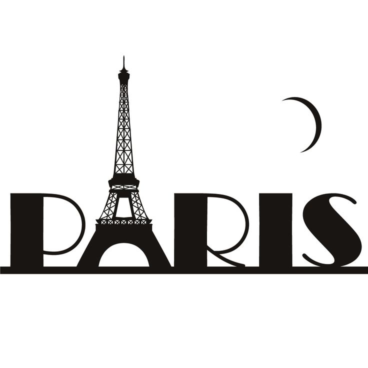 Paris Eiffel Tower France Wall Art Sticker Clipart