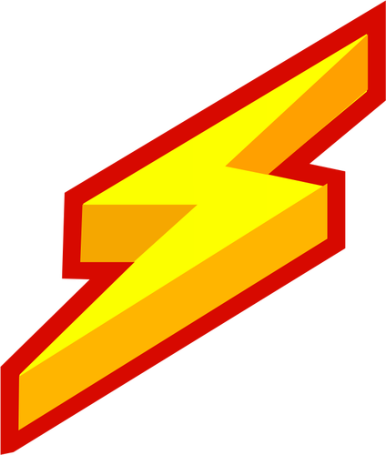 Image Of Electricity Spark Orange Icon Clipart