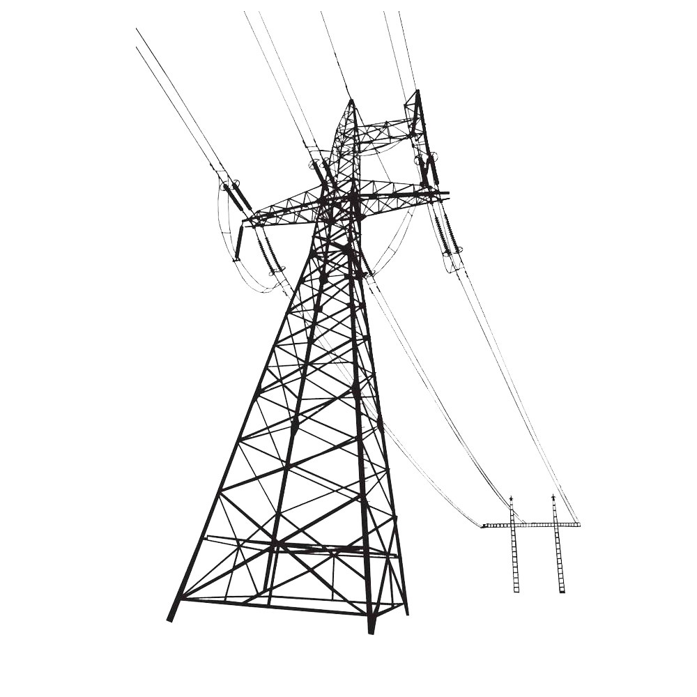 Power Transmission Royalty-Free High Overhead Voltage Line Clipart