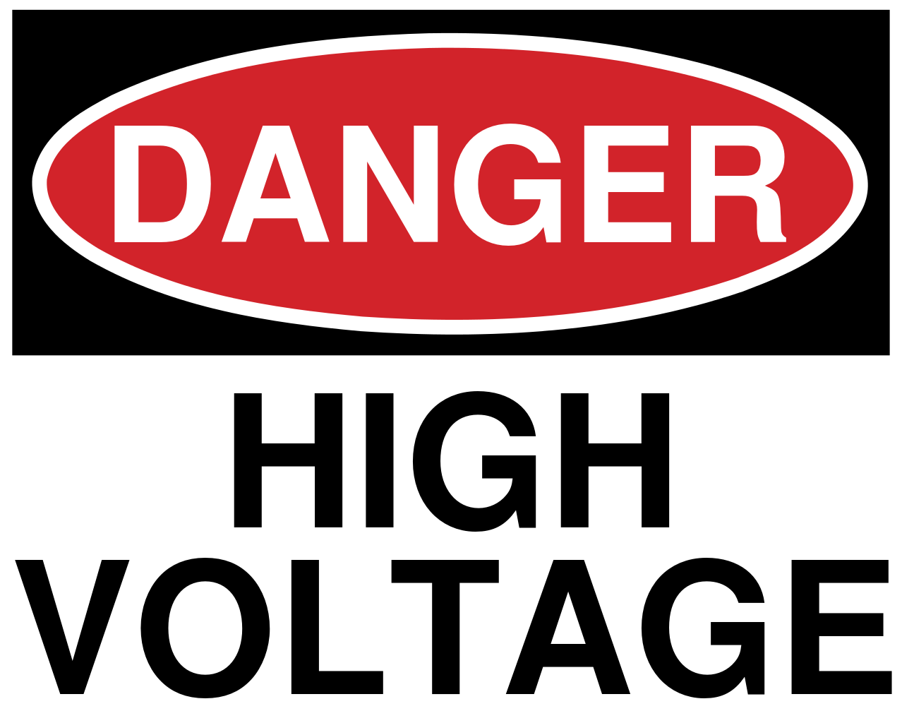 High Danger! Hazard Voltage Free Transparent Image HQ Clipart