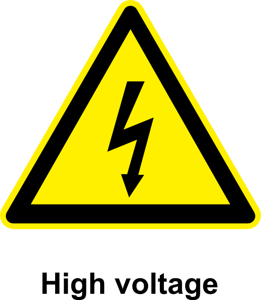 Transformer Hazard Sign High Warning Safety Voltage Clipart