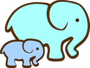 Mommy And Baby Elephant Kid Free Download Clipart