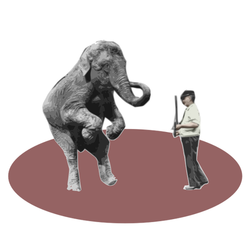 Circus Show With An Elephant Clipart
