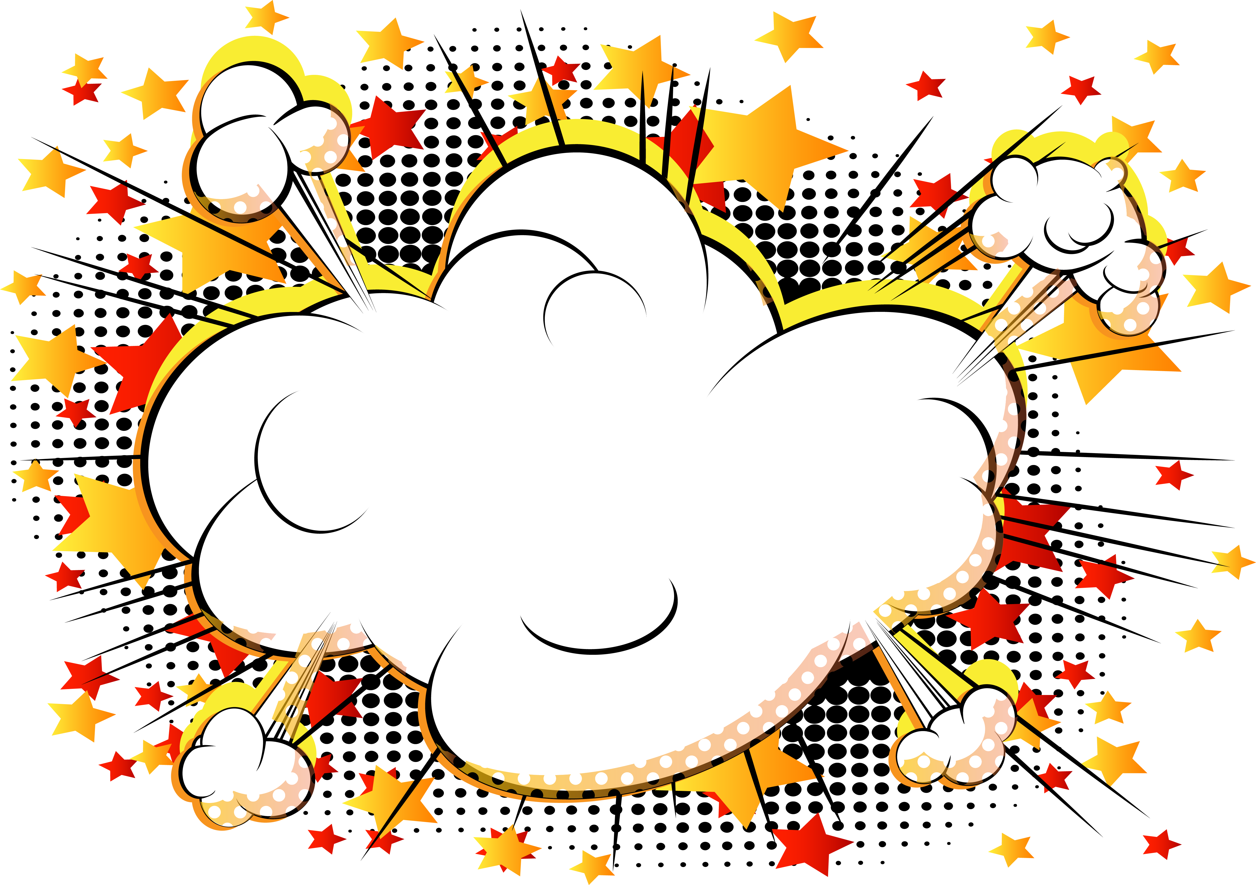 Vector Explosion Comics Book Comic Cartoon Cloud Clipart