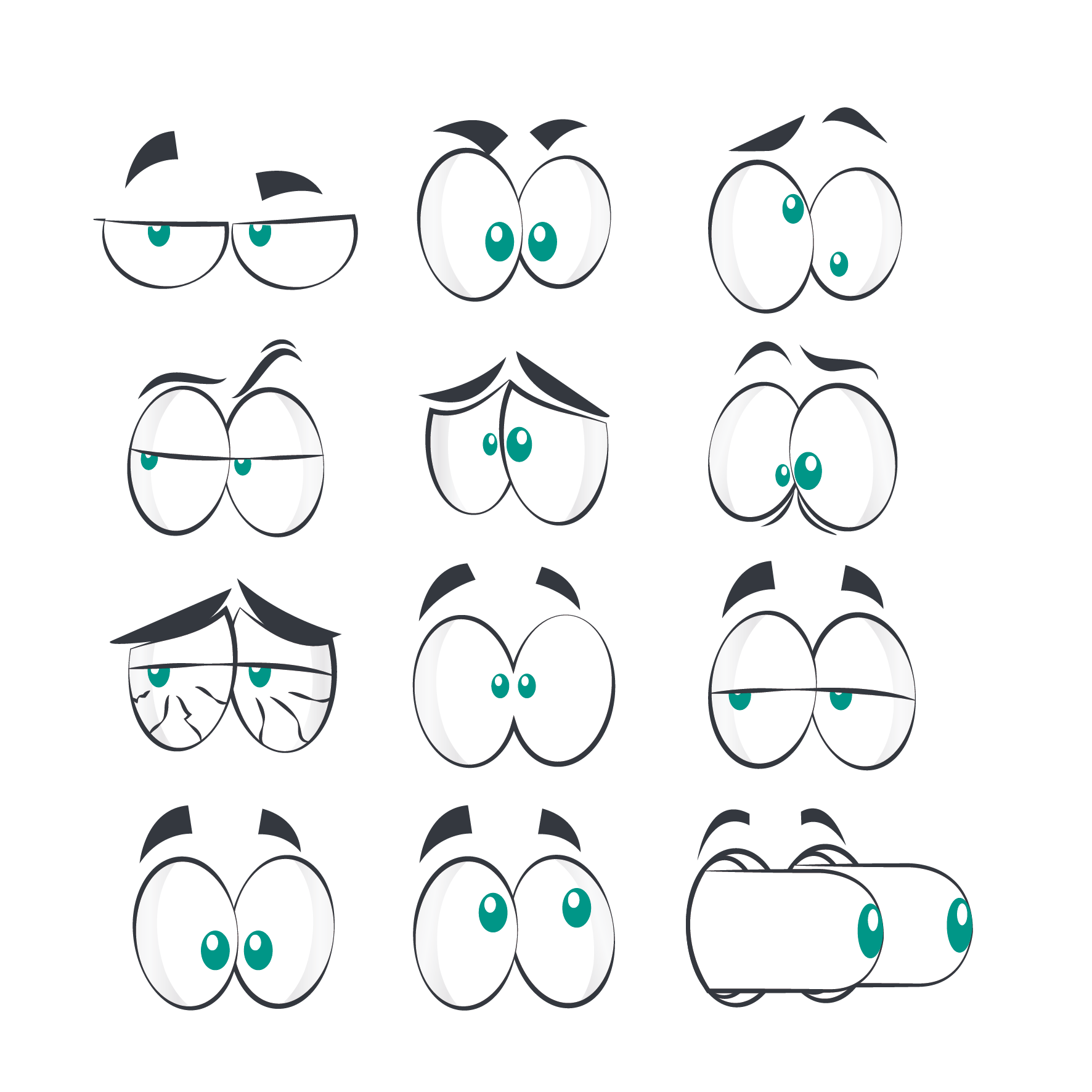 Download Eyebrows Eye Comics Vector Facial Expression Cartoon Clipart
