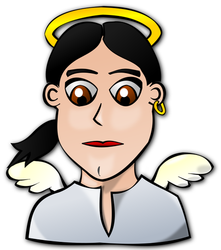 Angel Girl With Earring Clipart