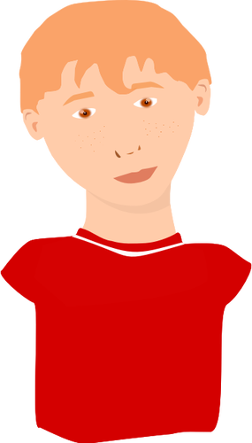 Of Boy With Ginger Hair Clipart