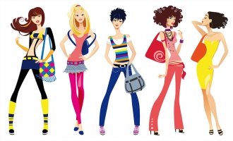 Fashion Shopping Girls Vector Download Hd Image Clipart