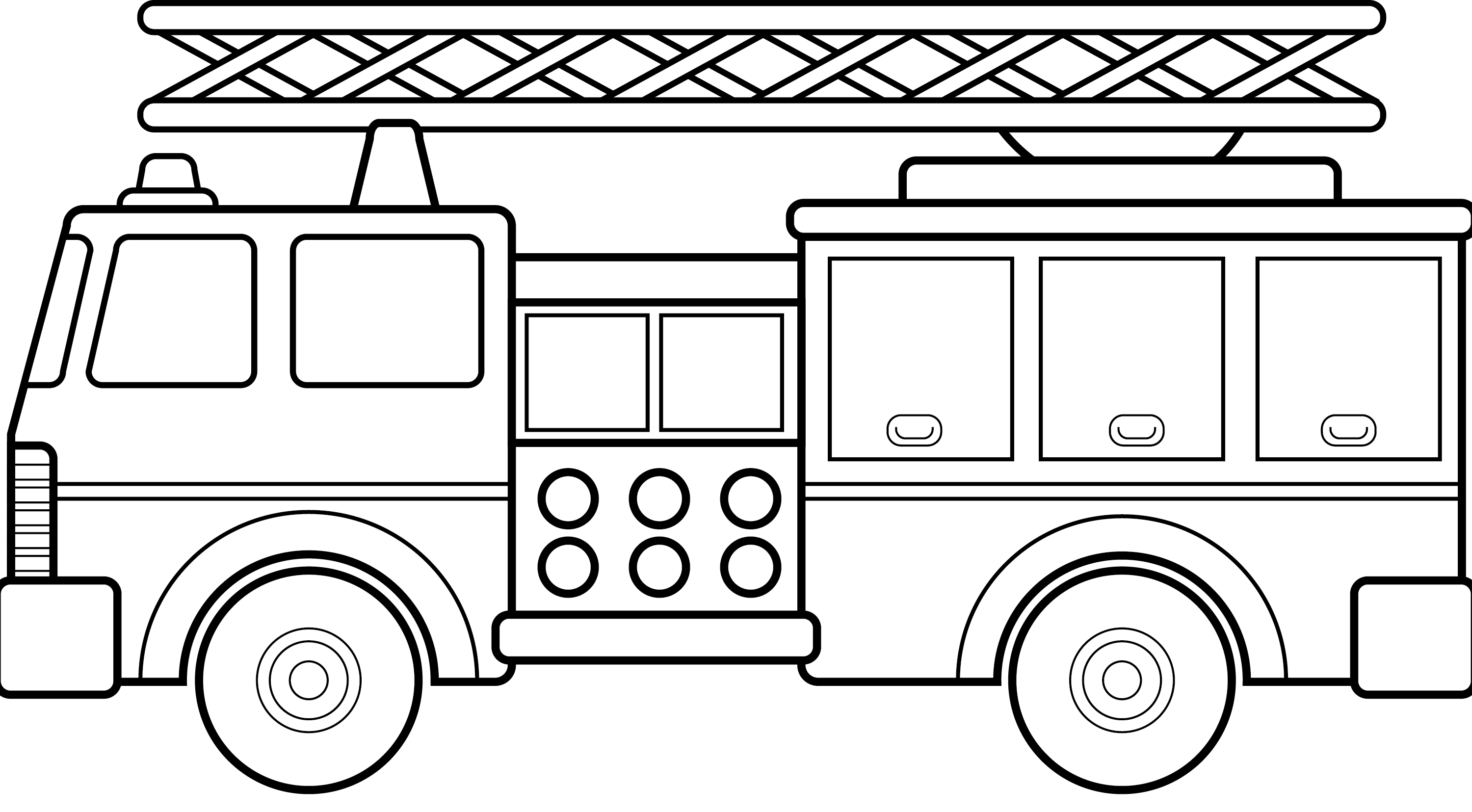 Firetruck Fire Truck Black And White Use Clipart