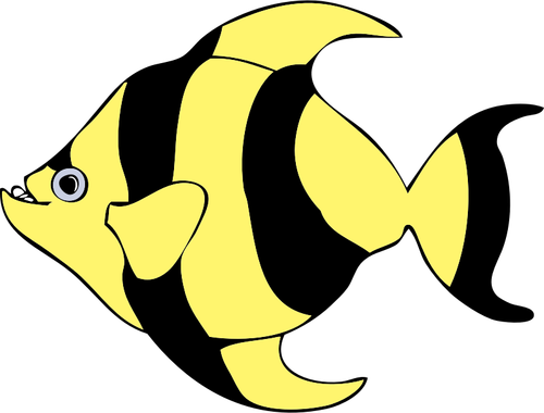 Yellow And Black Striped Fish Clipart