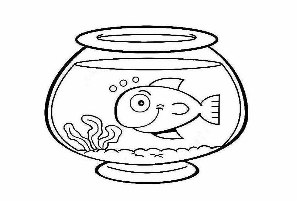 Fish Bowl Cat And Fish In Bowl Clipart
