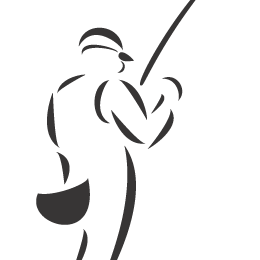Fisherman Fishing Black And White Images Clipart