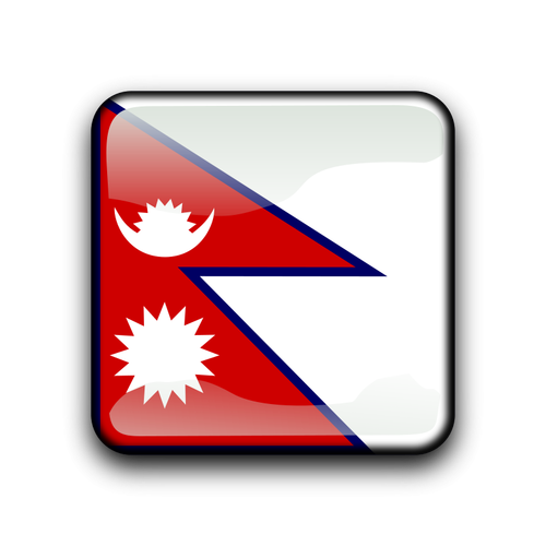 Flag Of Nepal Inside Square Clipart
