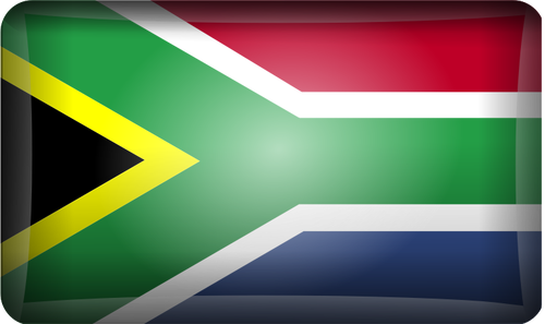 Of Reflective South African Flag Clipart