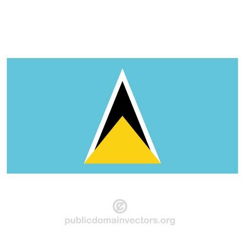 Saint Lucia Flag Clipart