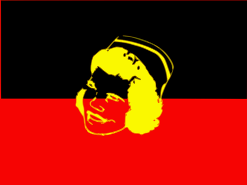 Of Flag With Portrait Of Nurse Clipart