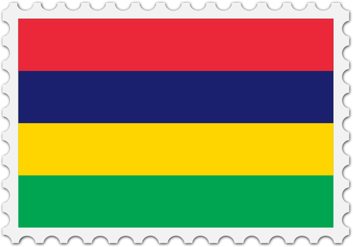 Mauritius Flag Stamp Clipart