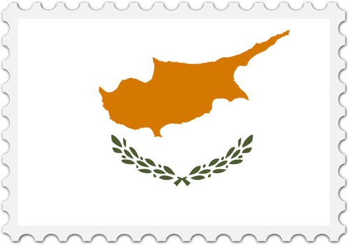 Cyprus Flag Stamp Clipart