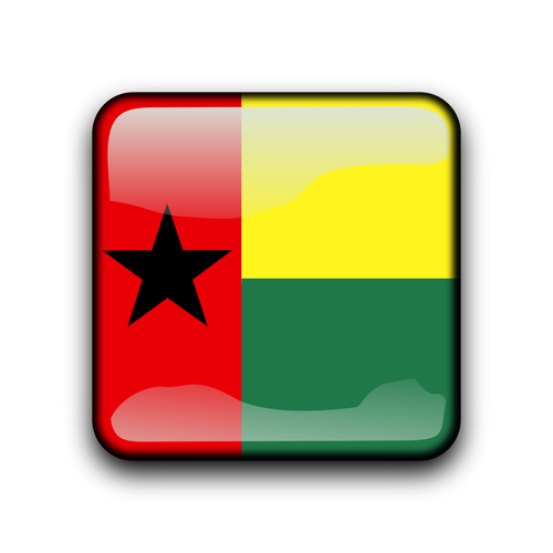 Guinea-Bissau Flag Button Clipart
