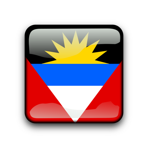Antigua And Barbuda Flag Button Clipart