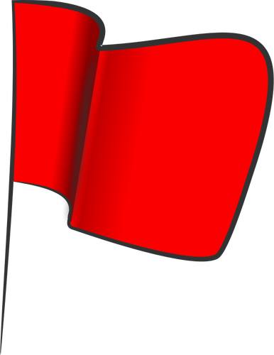 Wavy Red Flag Clipart