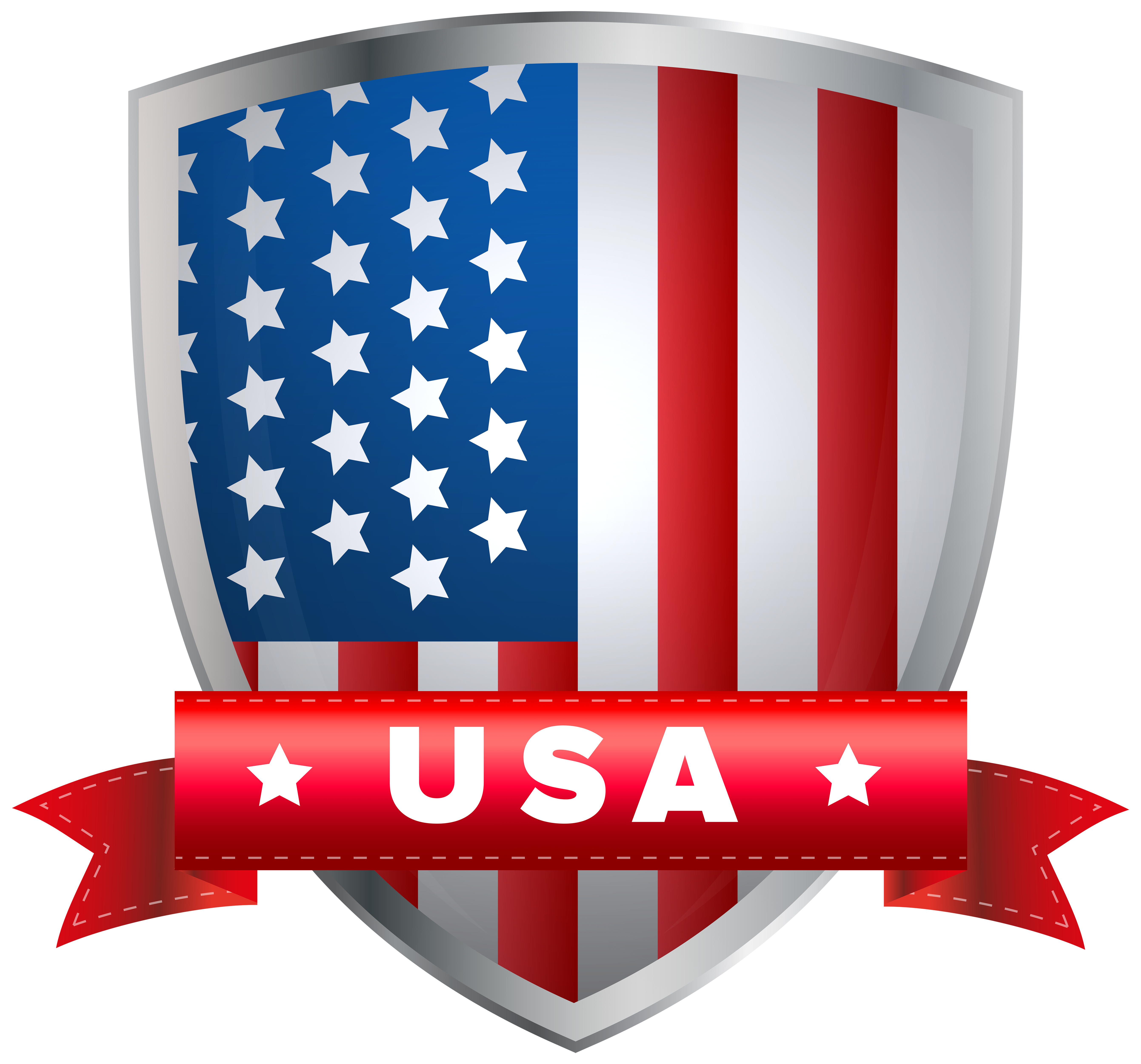 Great United Usa Of States Flag Seal Clipart