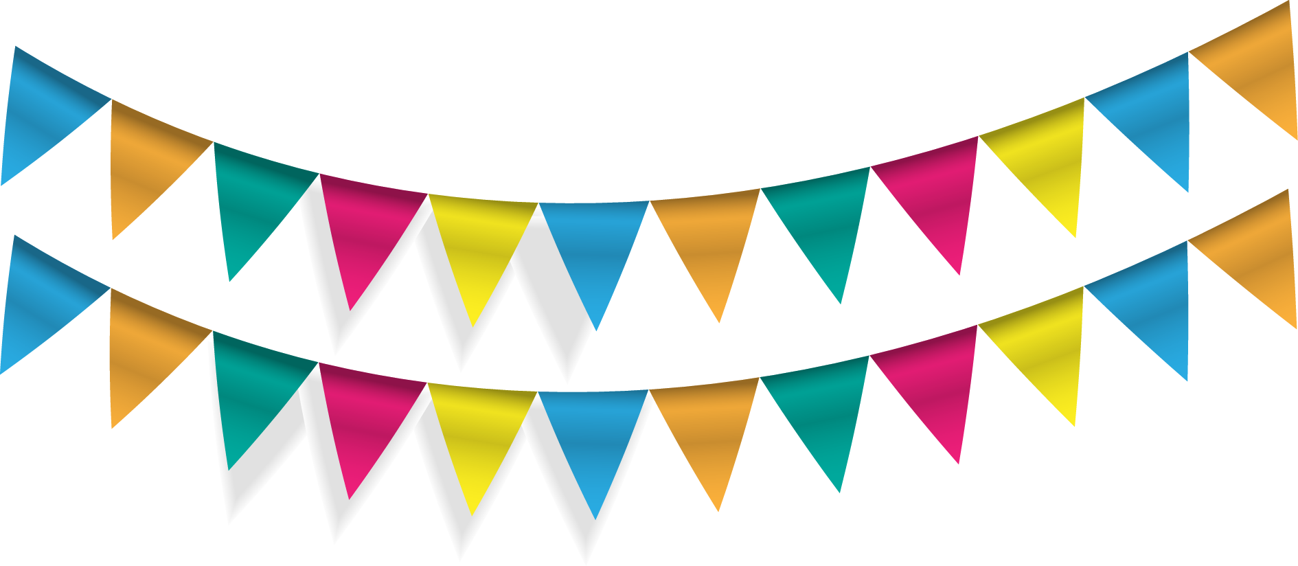 Pennon Bunting Triangle Flag Vector Flags Party Clipart