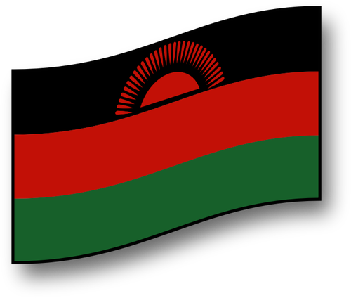 Waving Malawi Flag Clipart
