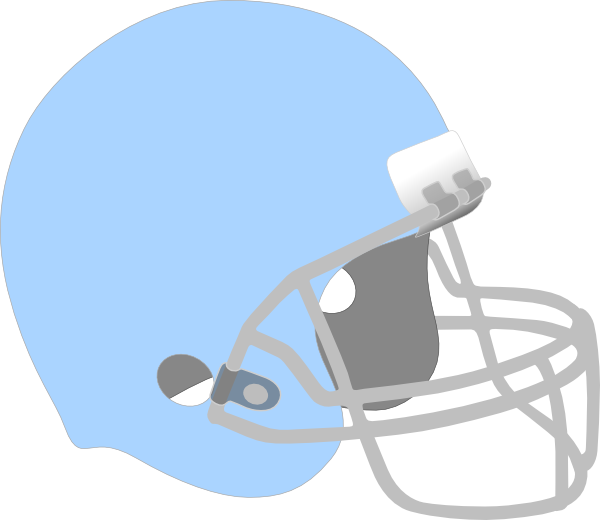 Light Blue Football Helmet At Vector Clipart