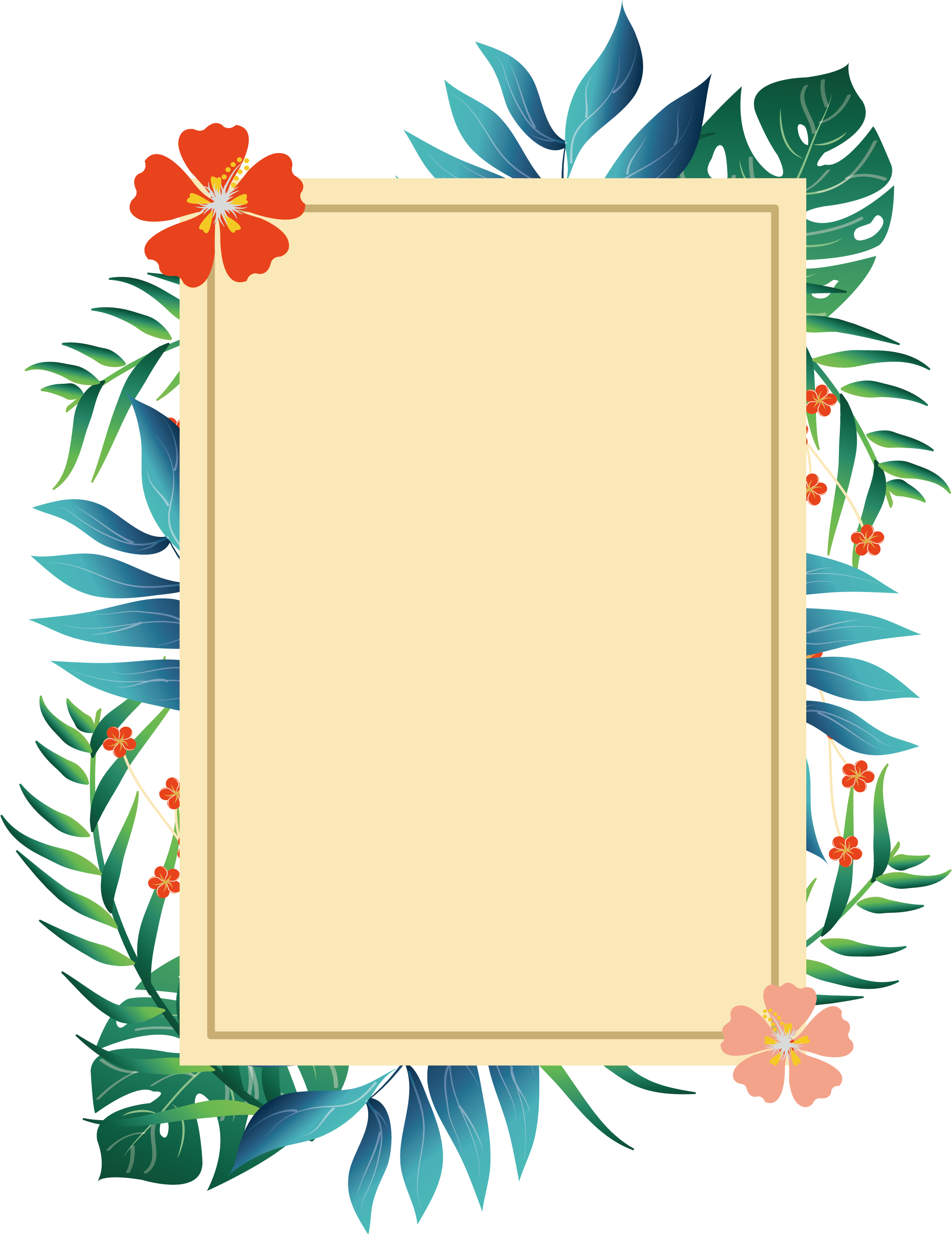 Download Picture Plant Romantic Summer Poster Frame Borders Clipart PNG