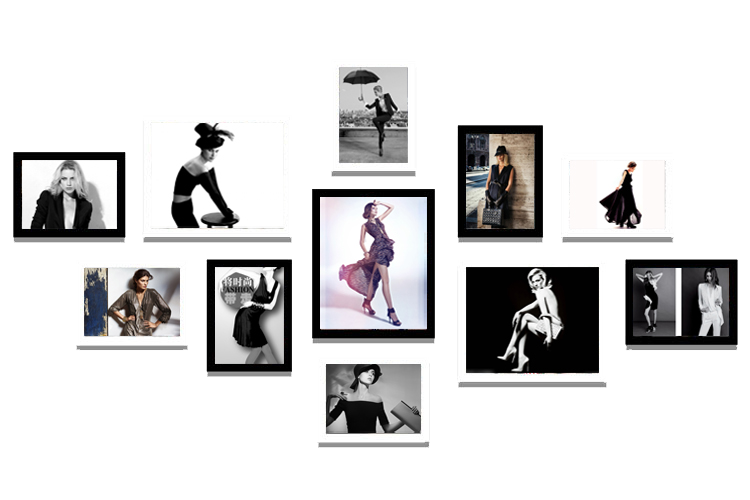 Picture Fashion Wall Frame Women'S Model Clothing Clipart