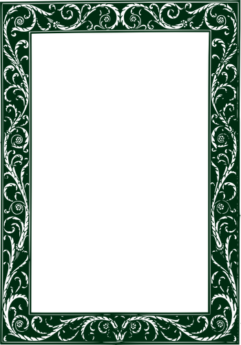 Of Green Decorated Thick Border Clipart