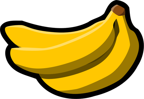 Color Sign For Banana Fruit Clipart