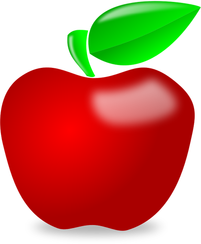 Shiny Spot Red Apple Clipart