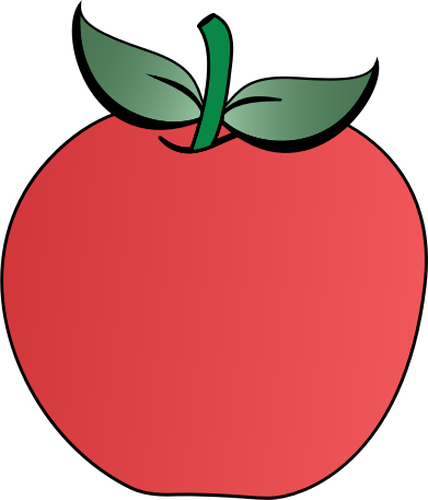 Of Two Leaves Apple Clipart