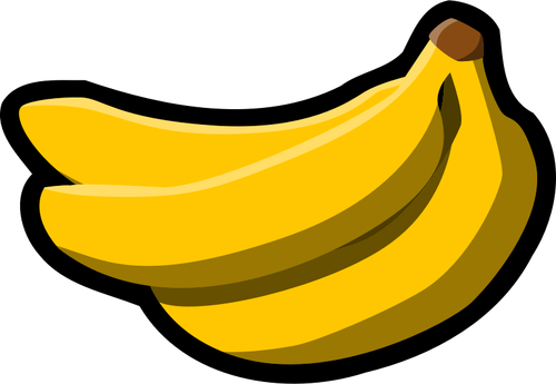Of Thick Black Outline Color Banana Clipart