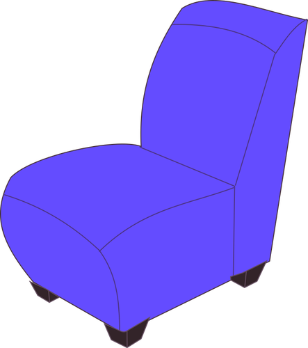 Blue Armless Chair Clipart