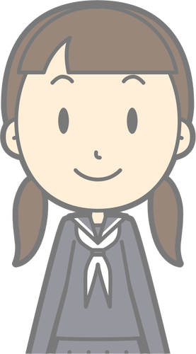 Schoolgirl In Uniform Clipart