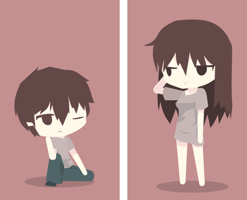 Animated Boy And Girl Clipart